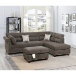 Burkhardt 3 - Piece Velvet Sectional