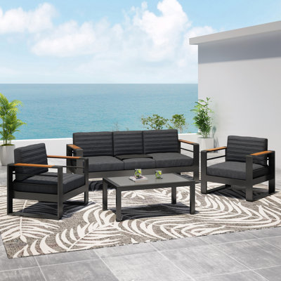 default_name-617.jpg Avarae 5 - Person Outdoor Seating Group with Cushions - Image 1