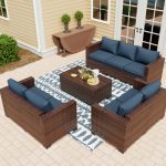 Azore Wicker 7 - Person Outdoor Seating Group with Storage