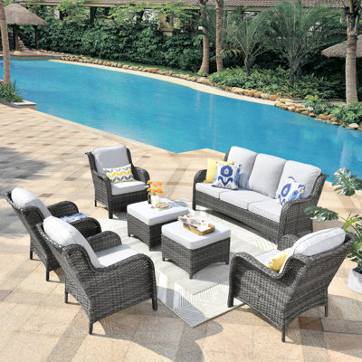 default_name-627.jpg Aaradhya 7 - Person Outdoor Seating Group with Cushions - Image 1