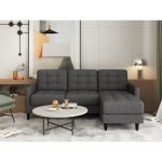 Ashland 82" Wide Reversible Sofa & Chaise with Ottoman