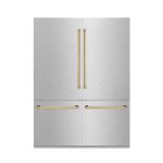 Autograph Edition 60 in. 4-Door French Door Refrigerator Ice & Water in Fingerprint Resistant Stainless & Polished Gold