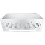 FIREGAS Insert Range Hood 30 inch 600 CFM Ducted Convertible Ductless Kitchen Stove Hood with LED Lights, Built-in Kitchen Vent with 3 Speed Exhaust Fan,Baffle Filters,Range Hoods with Carbon Filters