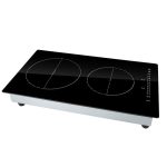 SKYSHALO 12'' Built-in Induction Electric Stove Top ,2 Burners Multifunctional Burner Electric Cooktop,9 Heating Level & Sensor Touch Control, Easy to Clean Ceramic Glass Surface