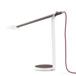 Gravy LED White/Walnut Desk Lamp by Koncept | FLOOR MODEL