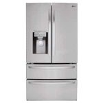 28 cu. ft. 4-Door French Door Smart Refrigerator with Ice and Water Dispenser in PrintProof Stainless Steel