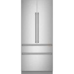 36 in. 20.1 cu. ft. Built-In Four Door French Door Refrigerator in Stainless Steel