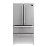 Moena 36 in. 19.2 cu. ft. French Door Refrigerator with Ice Maker in Stainless Steel