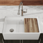 Elkay Fireclay 33" 60/40 Double Bowl Farmhouse Sink with Low Divide