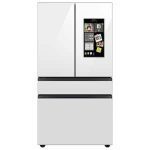 Bespoke 4-Door French Door Refrigerator with Family Hub in White Glass