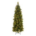Carolina Pine Slim Tree with Clear Lights