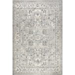 Edwa Traditional Power Loom Performance Light Gray Rug