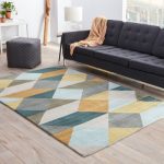 Handmade Tufted Wool Yellow/Gray/Orange Area Rug
