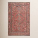 Machine Washable Brixey Oriental Red Area Rug