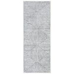 Washable Non-Slip Modern Rug - Ivory / Black - Entryway, Hallway, Bathroom, and Kitchen
